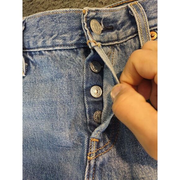 Levi's Jeans 501 CT Mens 32x28 (actual) Slim Custom Tapered Button Fly Denim - Picture 7 of 12